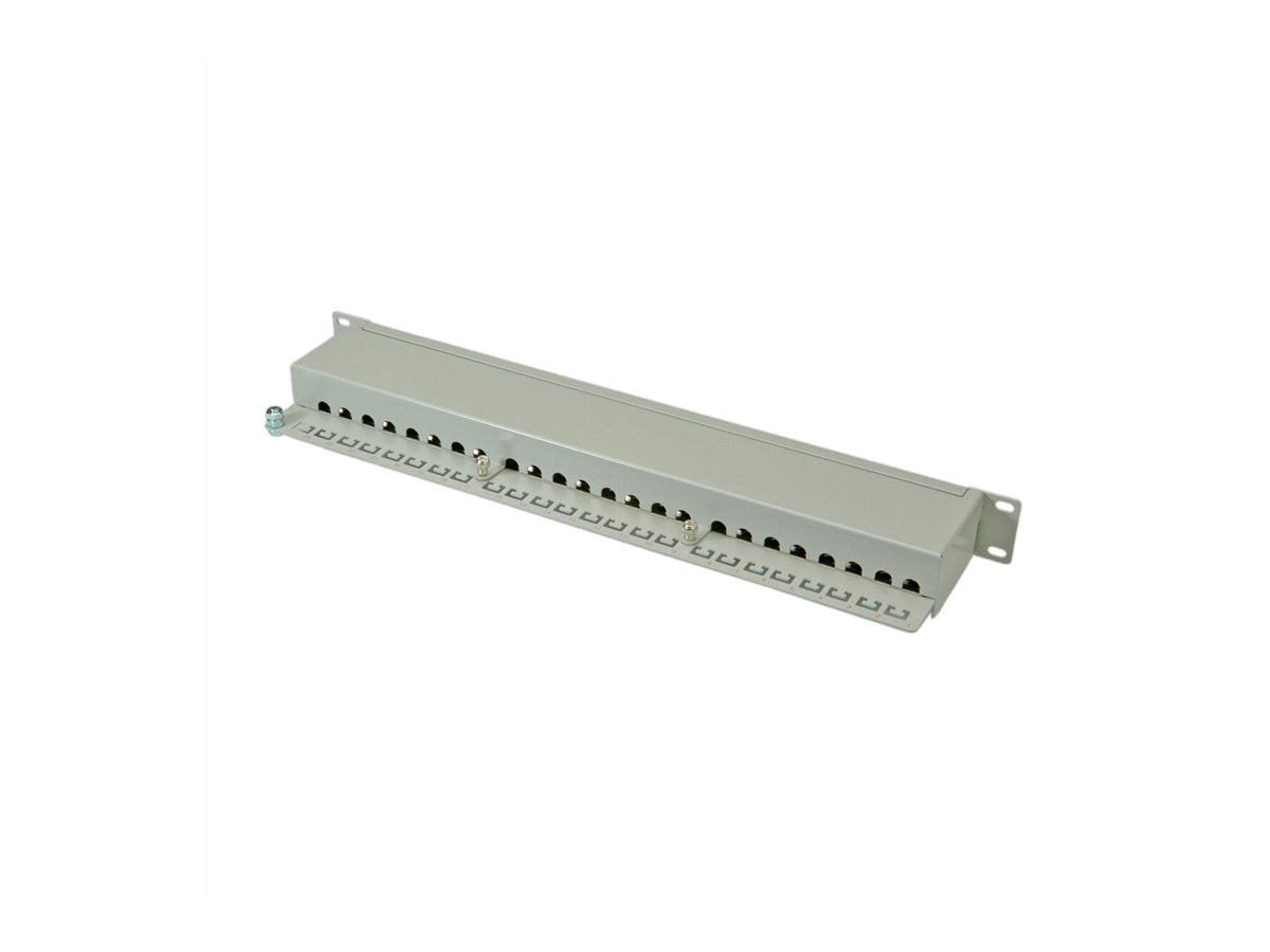 ROLINE Kat.6 Class E 48,26cm 19Zoll-Patchpanel 24P geschirmt grau - Anschlussansicht