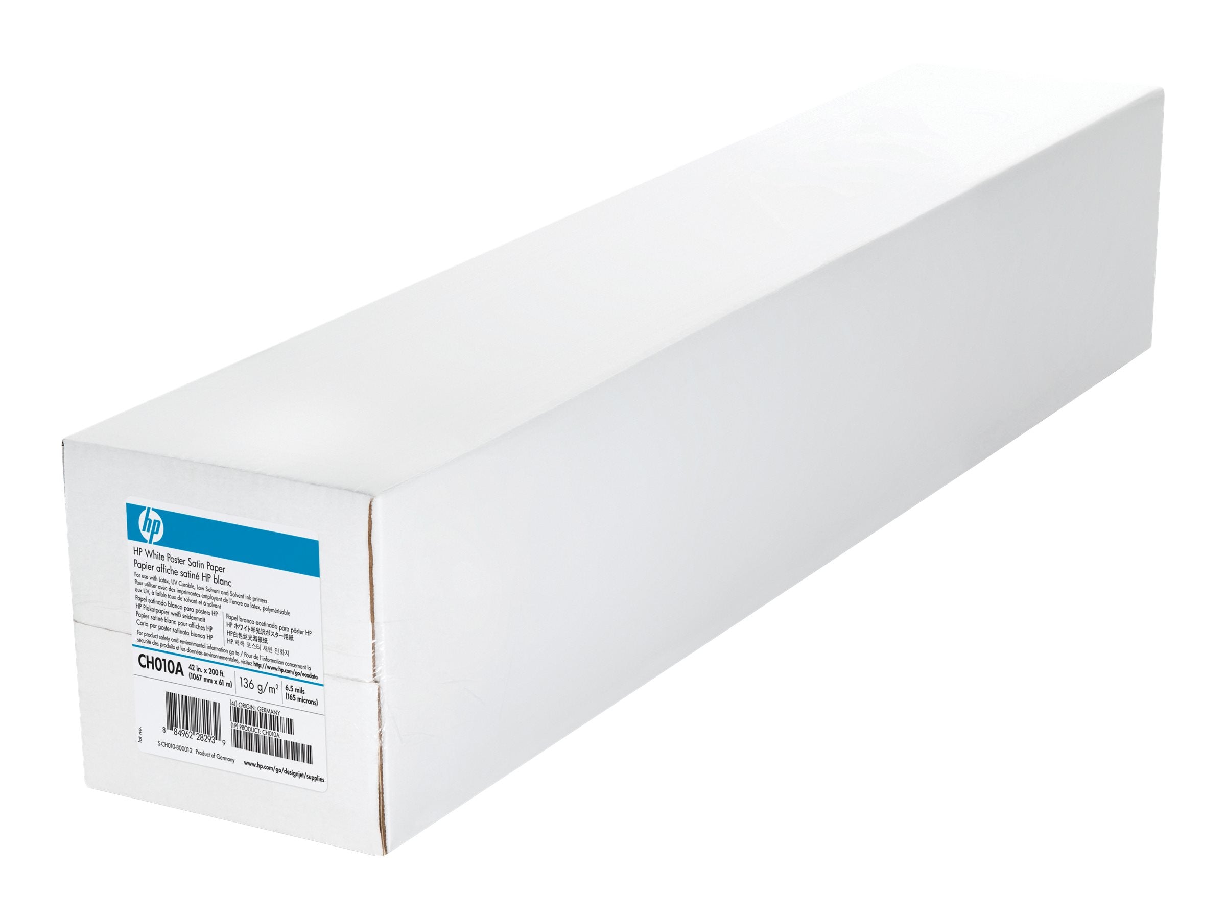 HP White Satin Poster Paper 106,7cm 42Zoll Vorderansicht