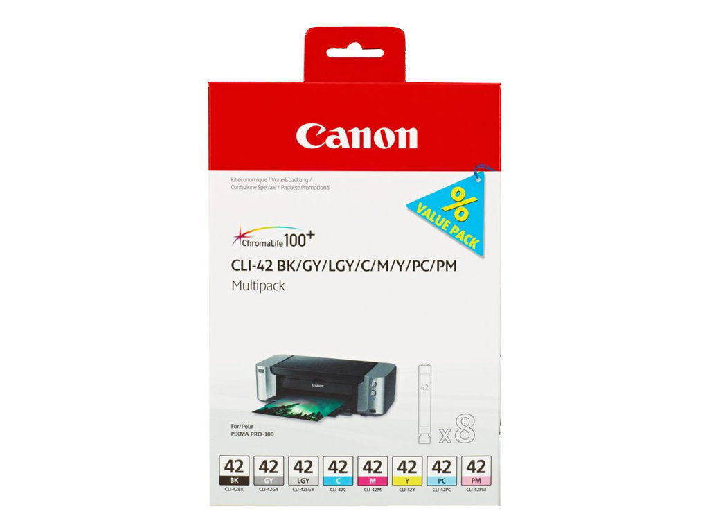 CANON 1LB CLI-42 8inks Tintenbehälter Multipack Verpackung