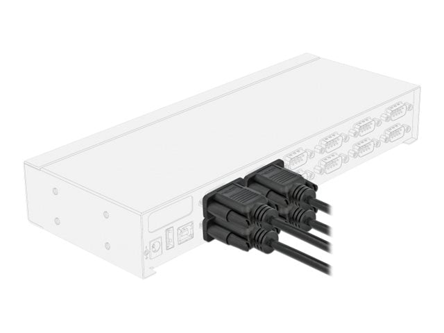 DELOCK Seriell Kabel RS-232 D-Sub 9 Buchse zu Buchse Nullmodem 5m - Vorderansicht