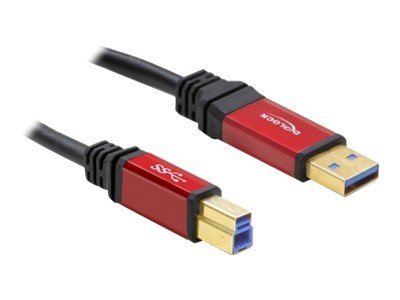 DELOCK Kabel USB 3.0 rot A-B St/St 3.0m Vorderansicht