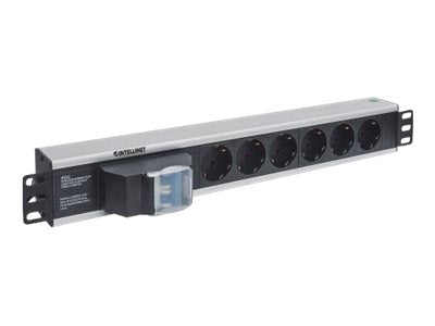 INTELLINET 48,3cm 19Z Steckdosenleiste 6-fach Vorderansicht