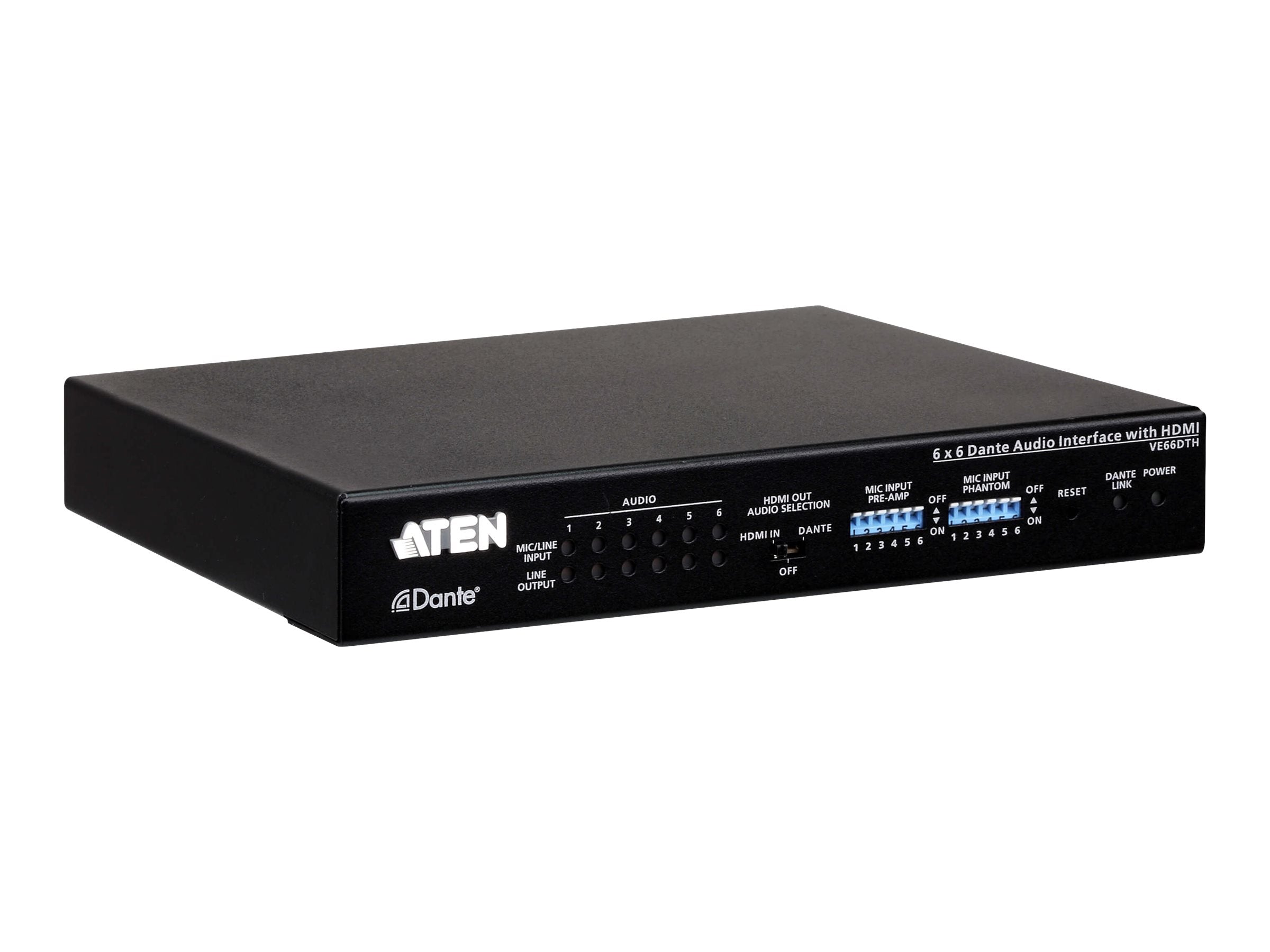 ATEN VE66DTH 6x6 Dante Audio Interface mit HDMI - Detailansicht
