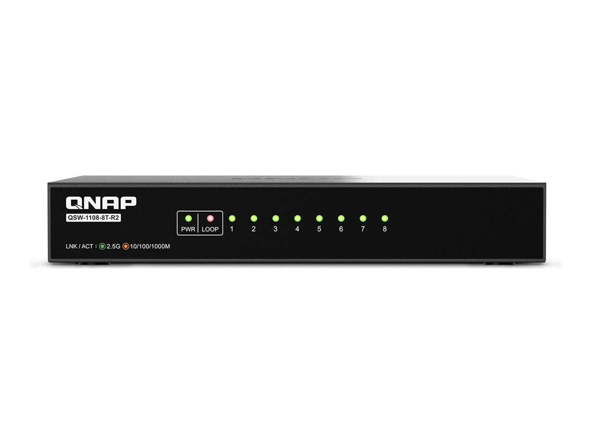 QNAP QSW-1108-8T-R2 unmanaged Switch Vorderansicht