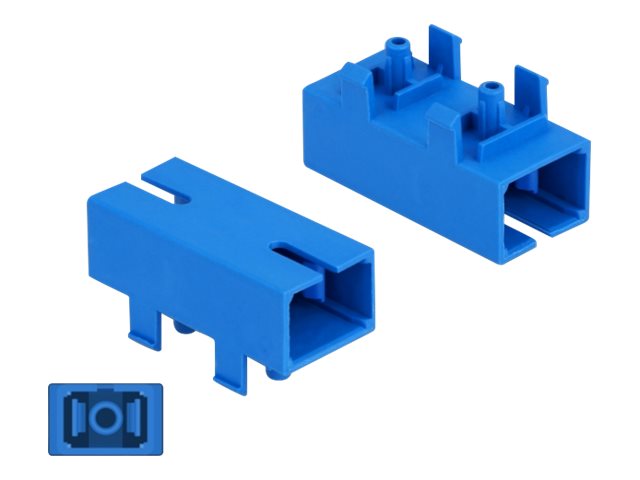 DELOCK LWL Kupplung für PCB SC Simplex Buchse zu SC Simplex Buchse Singlemode blau