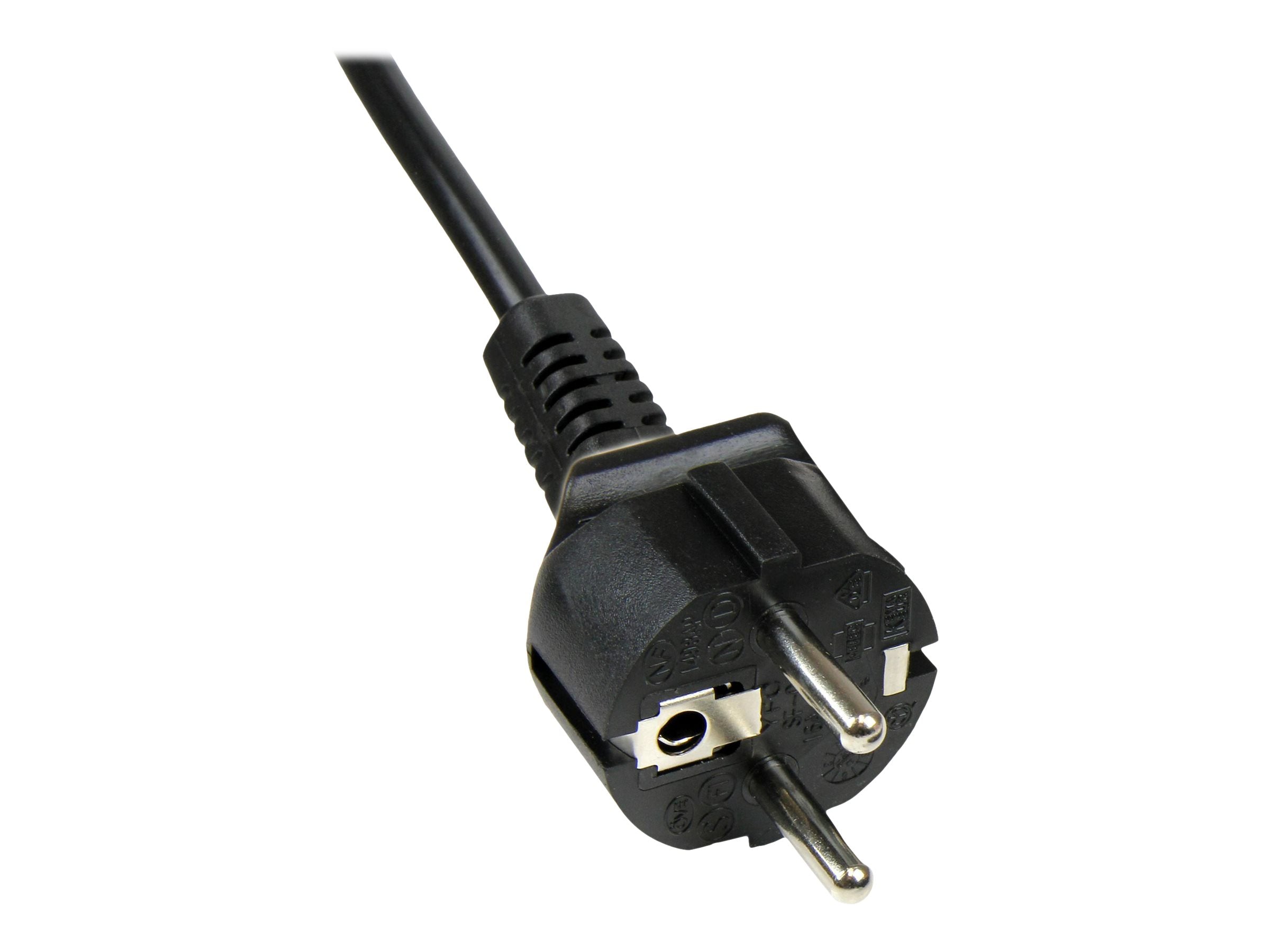 Vorderansicht des STARTECH.COM 1m 3 Prong Laptop Power Cord
