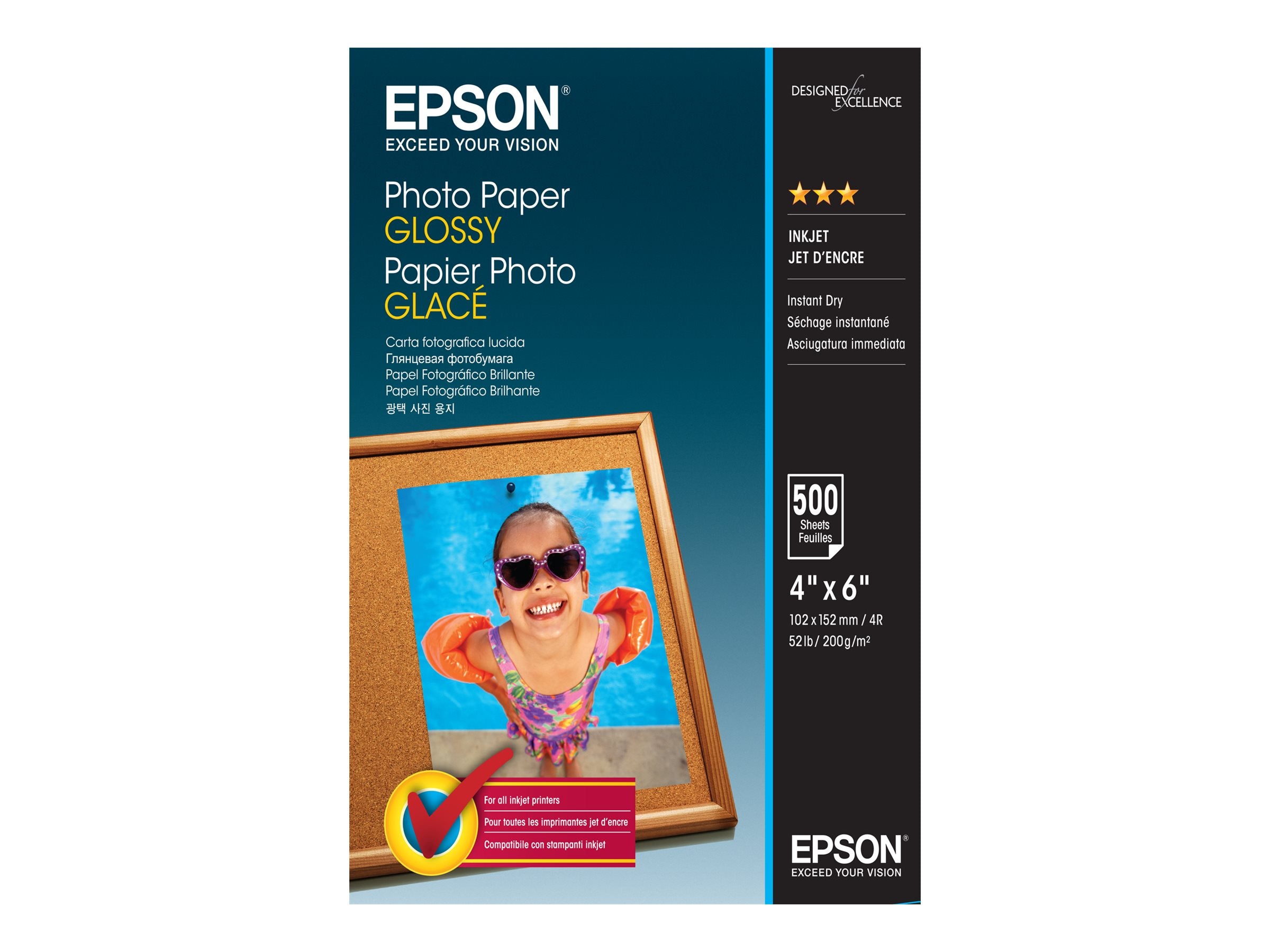 EPSON Photo Papier Glossy 10x15cm Vorderansicht