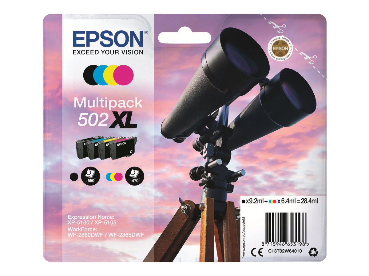 EPSON 502XL Multipack 4-Farben Tinte - Vorderansicht