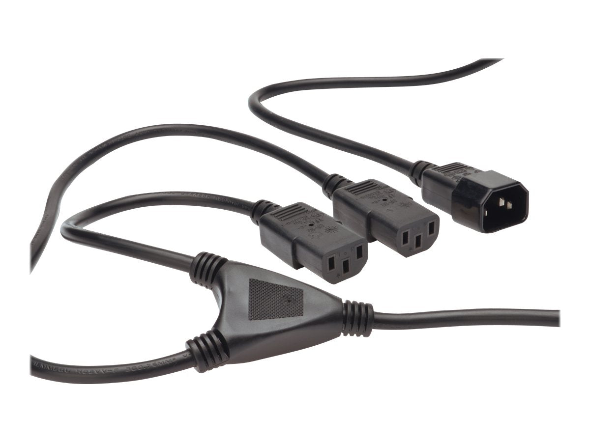 DIGITUS ASSMANN Netzverteilerkabel C14 - 2x C13 St/Bu 1,7m Vorderansicht