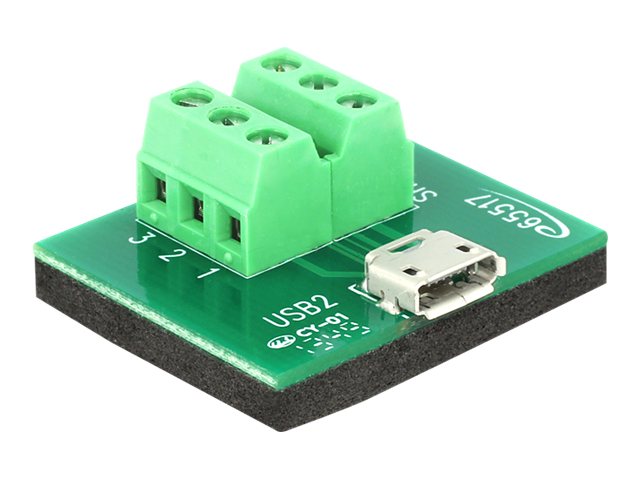 DELOCK Adapter Terminalblock > Micro USB Buchse - Vorderansicht