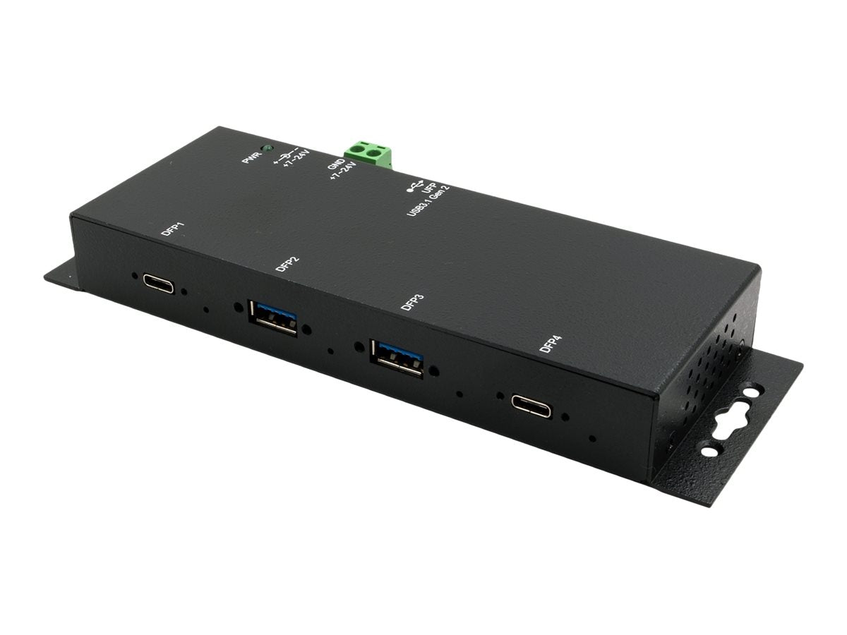 EXSYS EX-1234HMVS 4 Port USB 3.2 Gen2 Hub Rückansicht