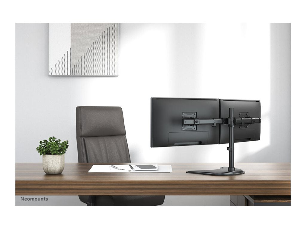 NEOMOUNTS Deskmount 10 - 27Zoll 2 screens Black Vorderansicht