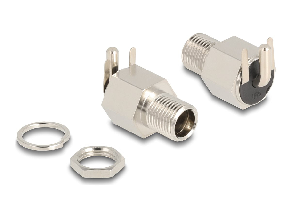 DELOCK Steckverbinder DC 5,5 x 2,1 mm Buchse gewinkelt - Vorderansicht