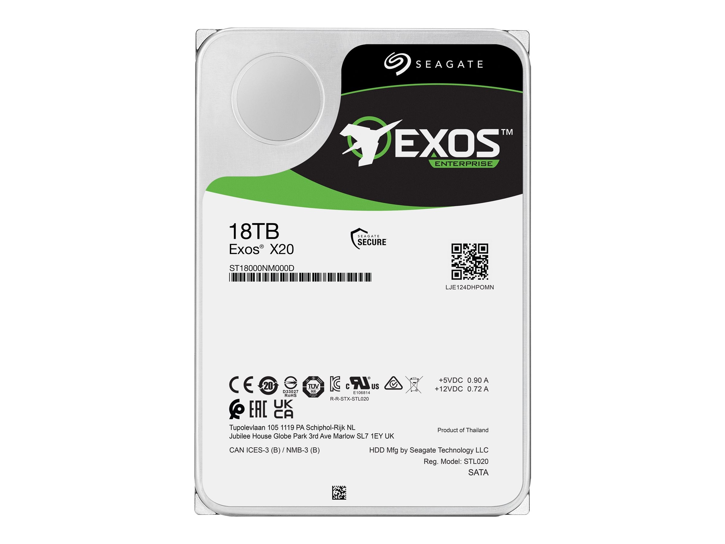 SEAGATE Exos X20 18TB HDD Seitenansicht