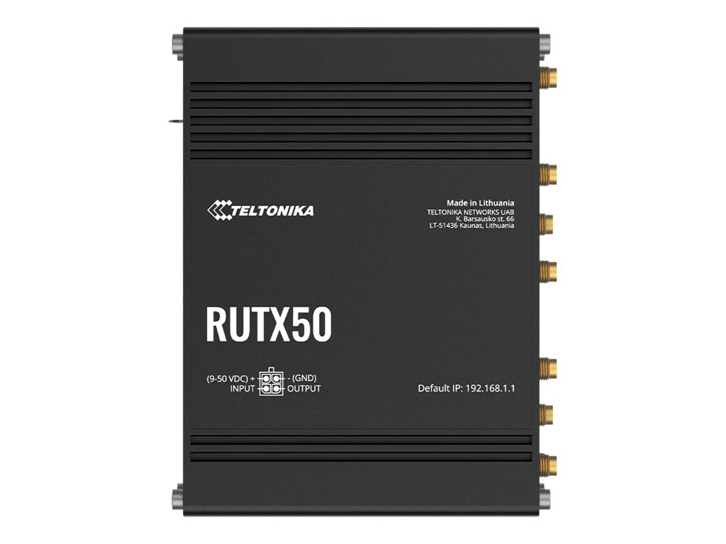 TELTONIKA NETWORKS RUTX50 DUAL SIM 5G/4G/LTE Router Vorderansicht