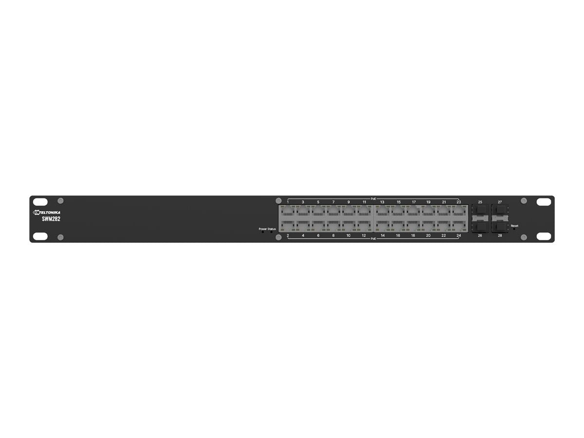 TELTONIKA NETWORKS SWM282 Profinet L2+ Managed Switch Vorderansicht