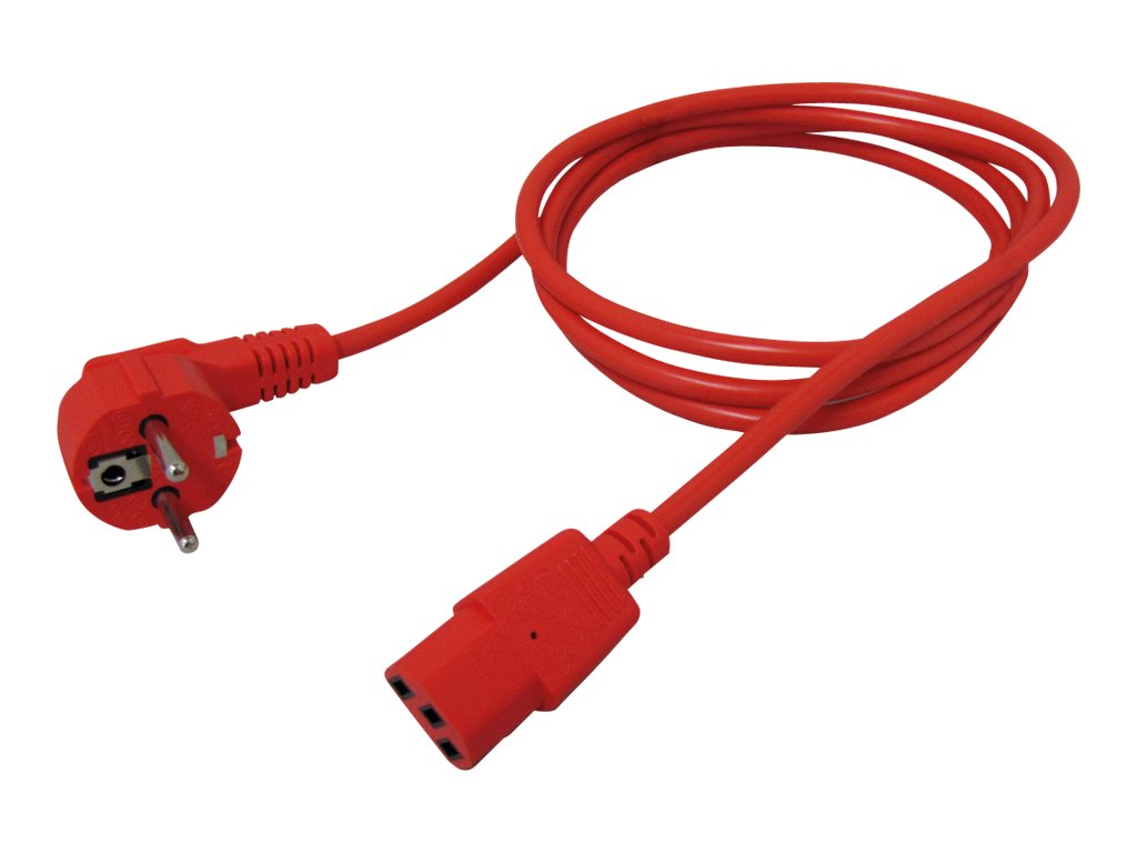 ROLINE Netzkabel gerade IEC-Buchse rot 1,8m - Verpackung