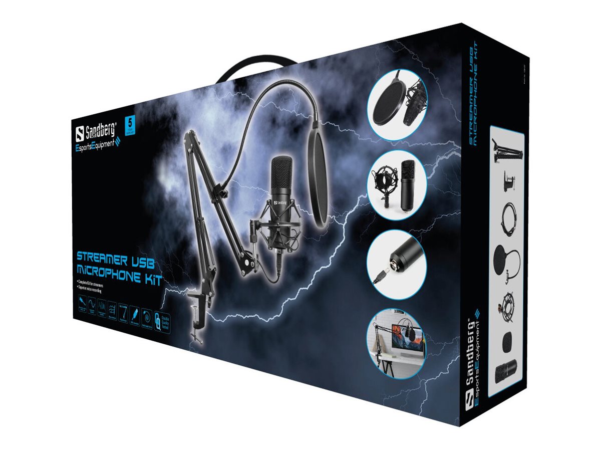 SANDBERG Streamer USB Microphone Kit - Detailansicht