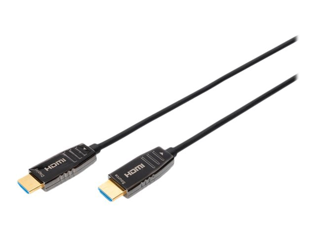 DIGITUS HDMI AOC Hybrid Glasfaser Anschlusskabel Typ A M/M 10m Vorderansicht