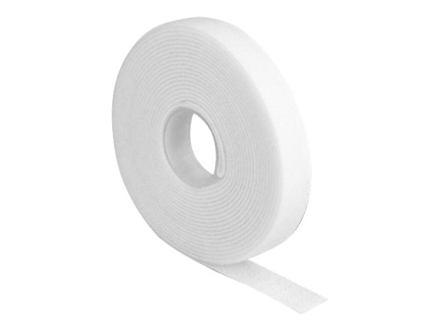 DELOCK Klettband auf Rolle L 3m x B 13mm weiss - Vorderansicht