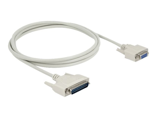 DELOCK Serielles Kabel D-Sub 25 Stecker zu D-Sub 9 Buchse 2m - Vorderansicht