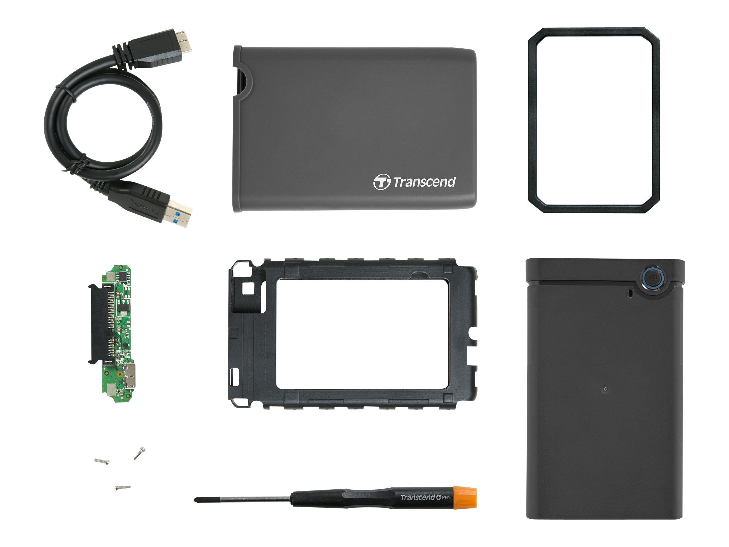 TRANSCEND StoreJet 25CK3 externes Speichergehäuse Vorderansicht