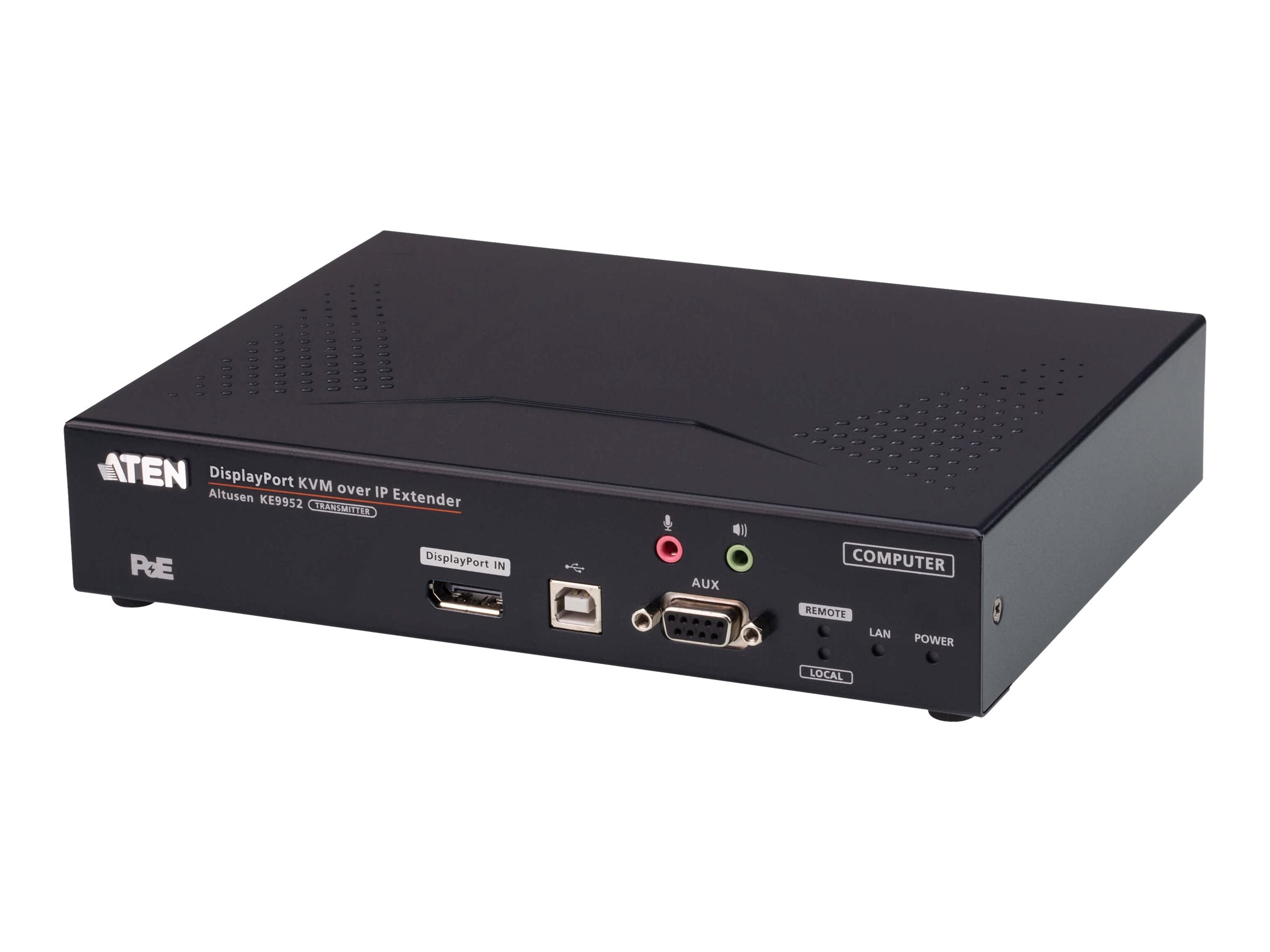 ATEN KE9952T 4K DP KVM over IP Extender mit PoE Transmitter - Vorderansicht
