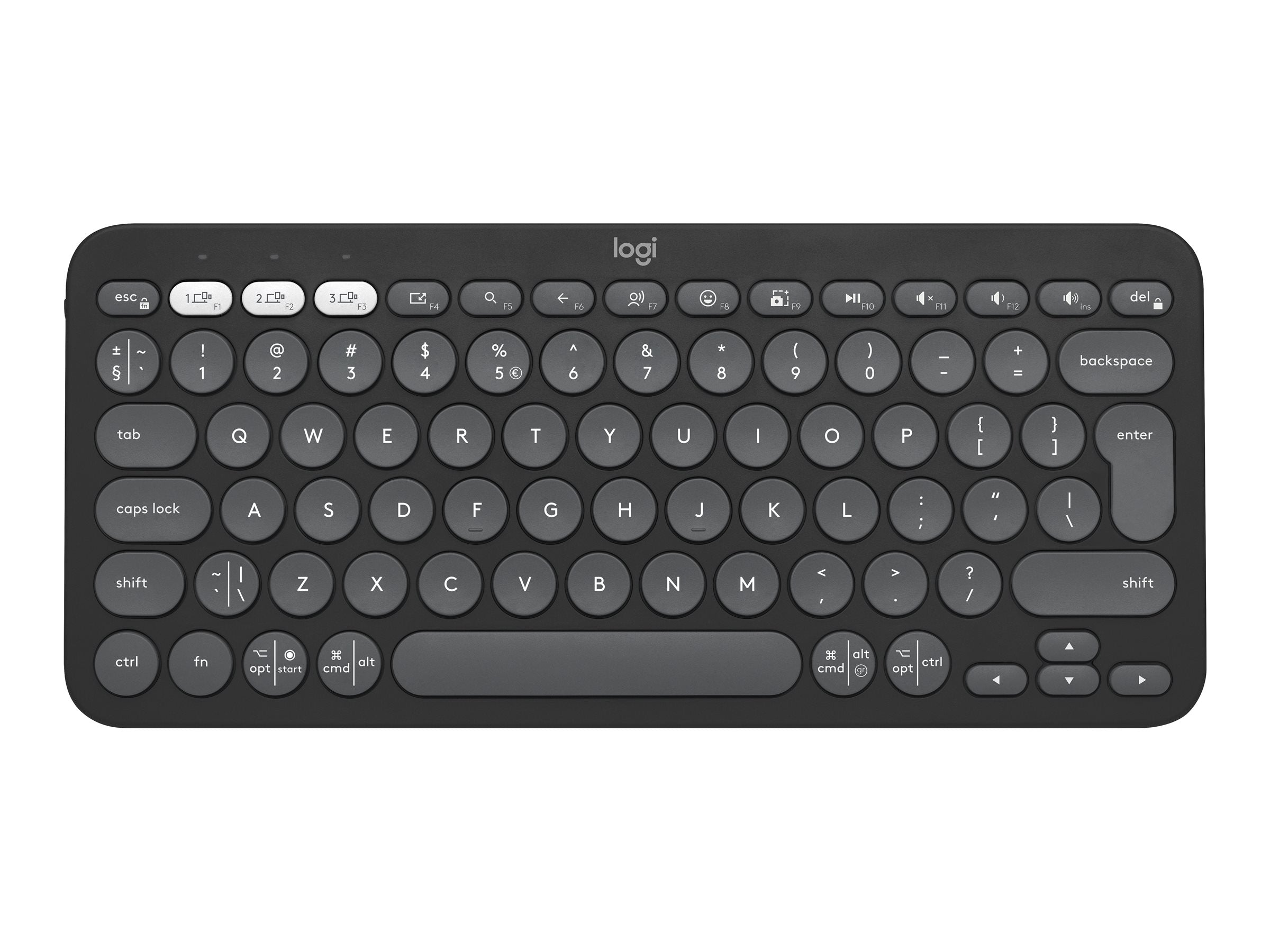 LOGITECH Pebble Keys 2 K380s - TONAL GRAPHITE - (US) INTL - BT - N/A - INTNL-973 - UNIVERSAL
