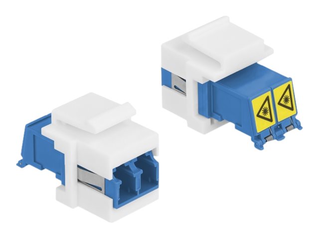 DELOCK Keystone Modul LC Duplex Buchse zu LC Duplex Buchse mit Laserschutzklappe innen