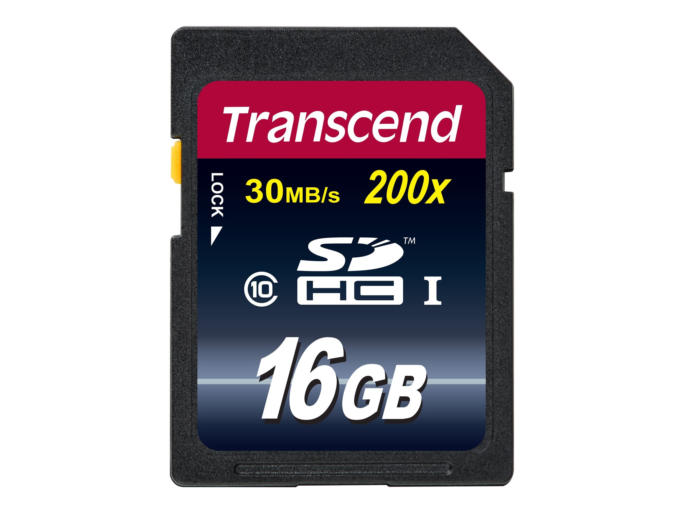 TRANSCEND Premium 16GB SDHC UHS-I Card Vorderansicht