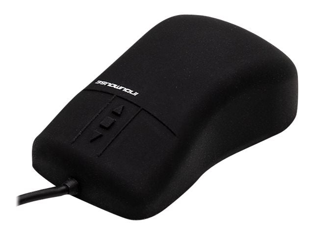 GETT InduMouse Pro Silikon Maus Scroll Laser Track-On-Glass-Funktion IP68 wasserdicht desinfizierbar laseroptisch USB Farbe: schwarz