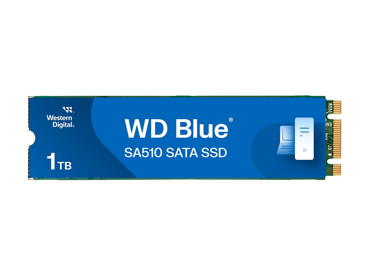 WD Blue SA510 SSD 1TB M.2 2280 SATA III 6Gb/s internal single-packed POWERED BY SANDISK