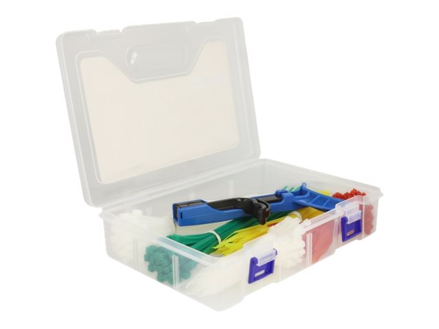DELOCK Kabelbinder Sortimentsbox mit Spannwerkzeug - Vorderansicht