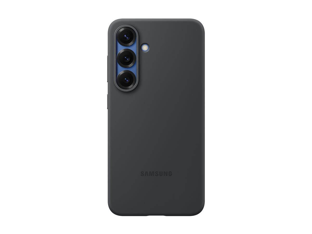 Vorderansicht des SAMSUNG Silicone Case Galaxy S25 Black