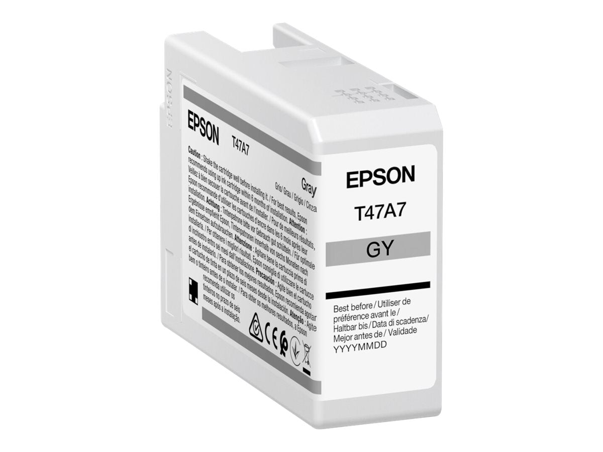 EPSON 5LB Singlepack Gray T47A7 UltraChrome Pro 10 ink 50ml - Vorderansicht