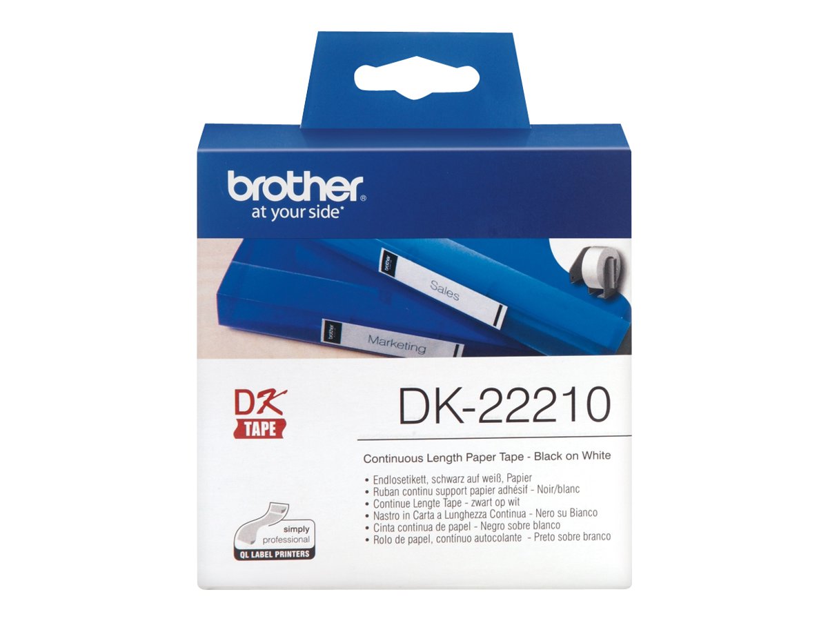 BROTHER P-Touch DK-22210 Etikettenrolle Vorderansicht
