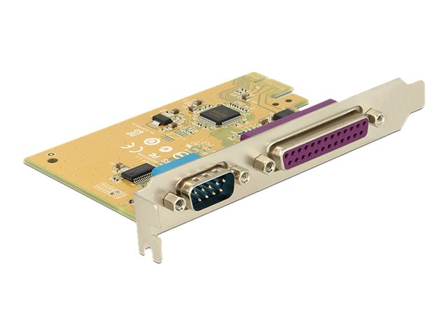DELOCK PCIe x1 Seriell 1x parallel 1x Vorderansicht