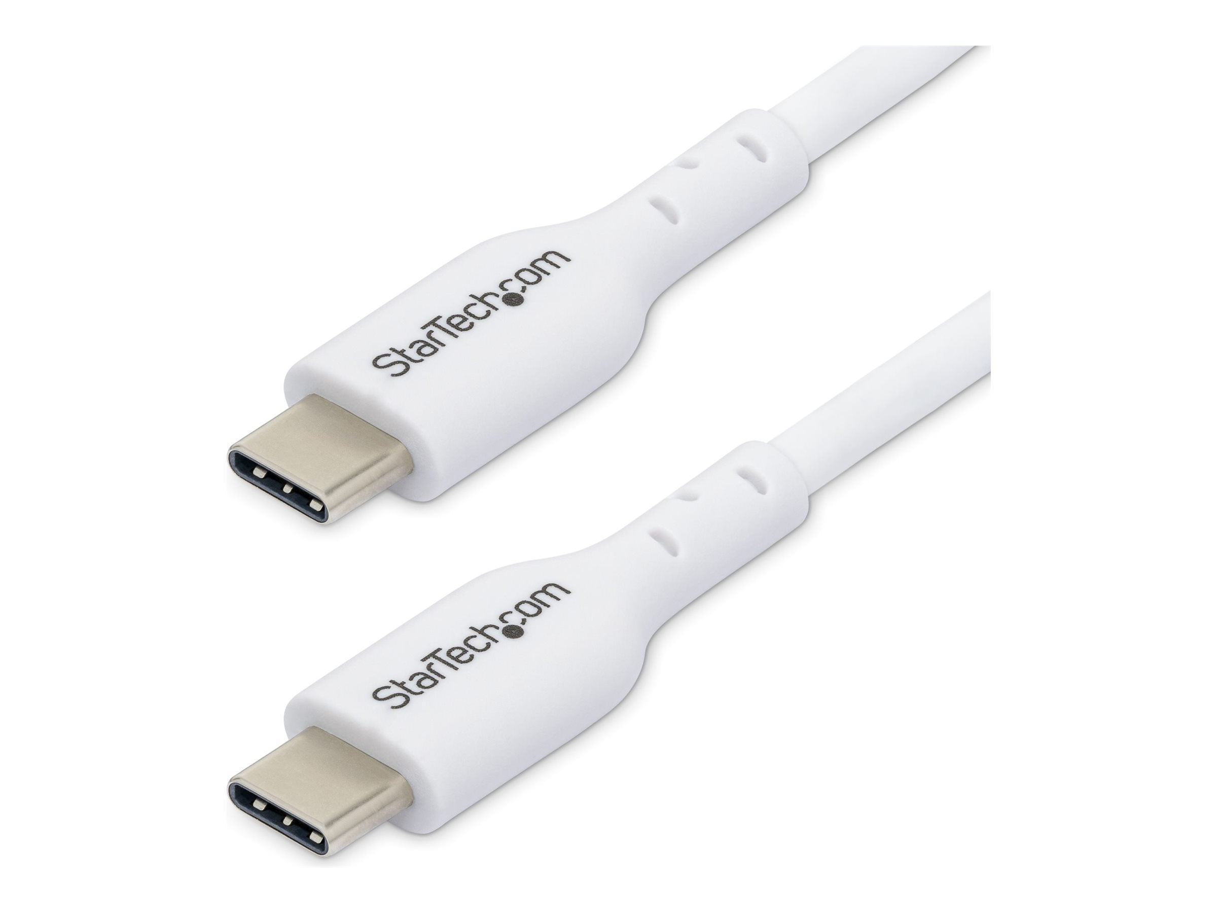 STARTECH.COM 2m USB-C Ladekabel 2er-Pack 60W 3A fur MacBook Air Laptop iPhone 15-17 iPad Air Pro Mini Samsung Galaxy Weiss