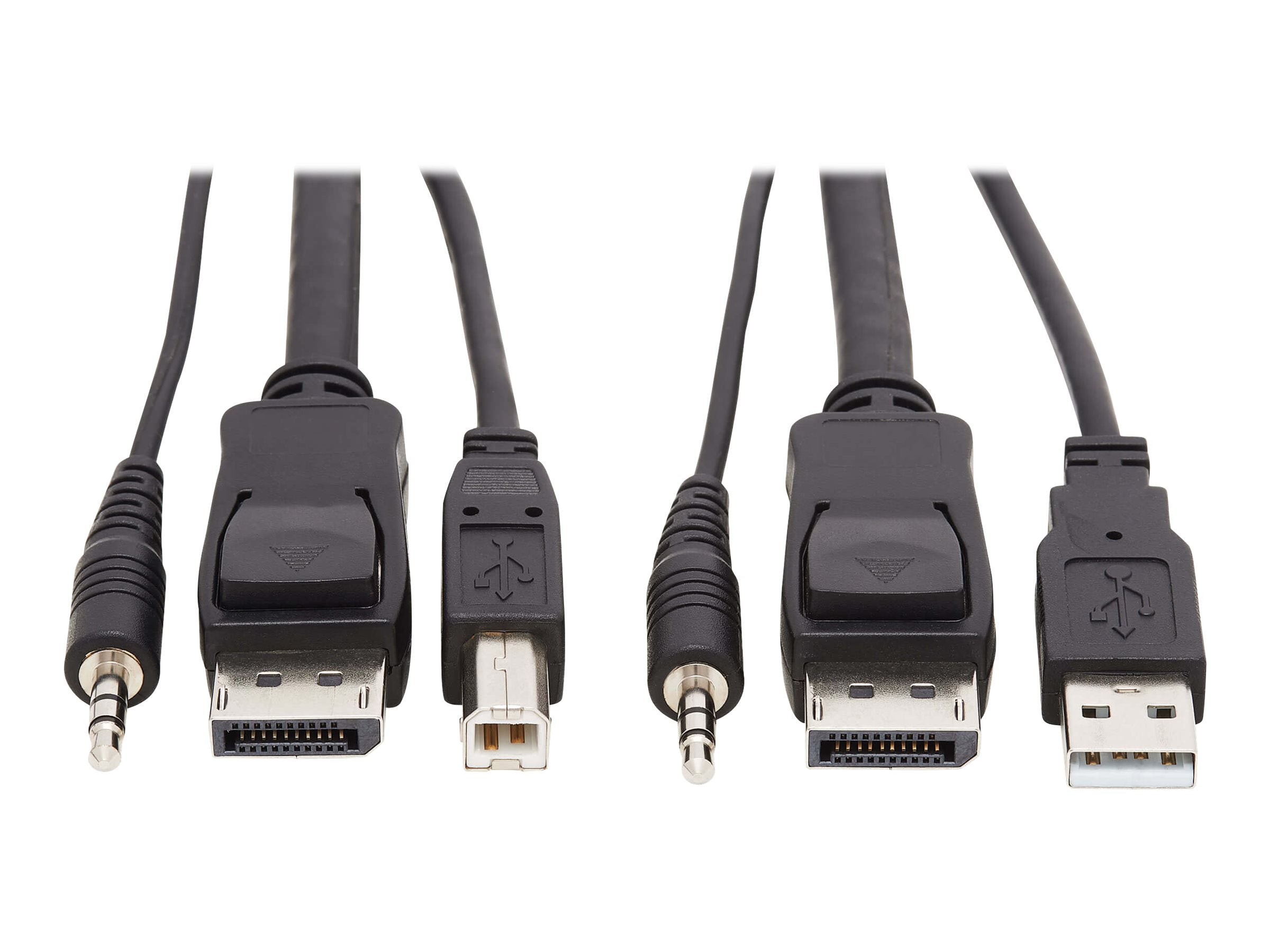 EATON TRIPPLITE DisplayPort KVM Cable Kit 3 in 1 - Detailansicht der Anschlüsse