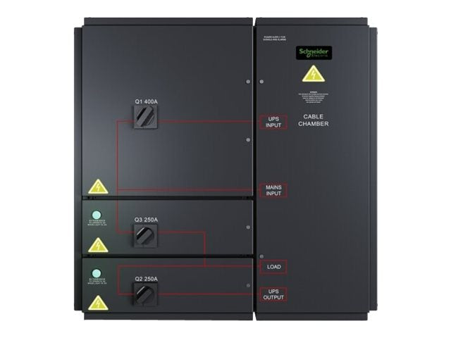 Seitenansicht des APC SYMMETRA PX 96/160KW WALL-MOUNTED MAINTENANCE BYPASS PANEL - 400V