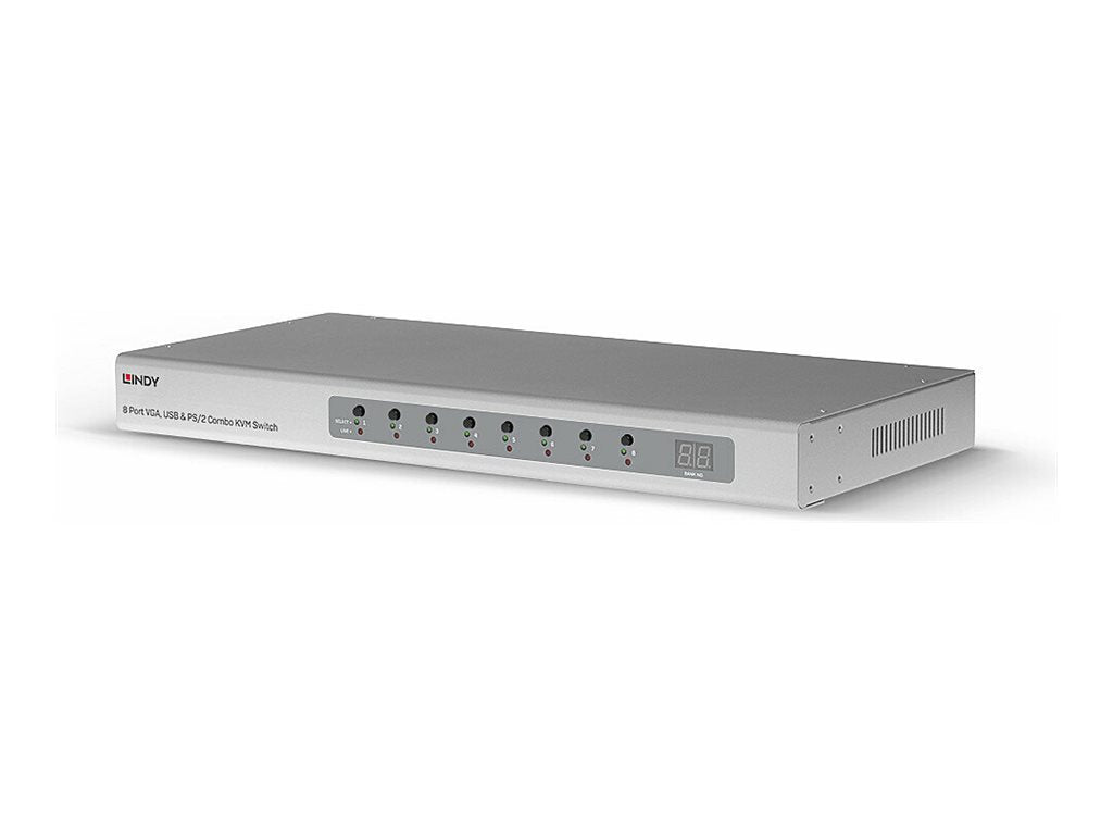 LINDY 8 Port VGA USB & PS/2 Combo KVM Switch Rückansicht