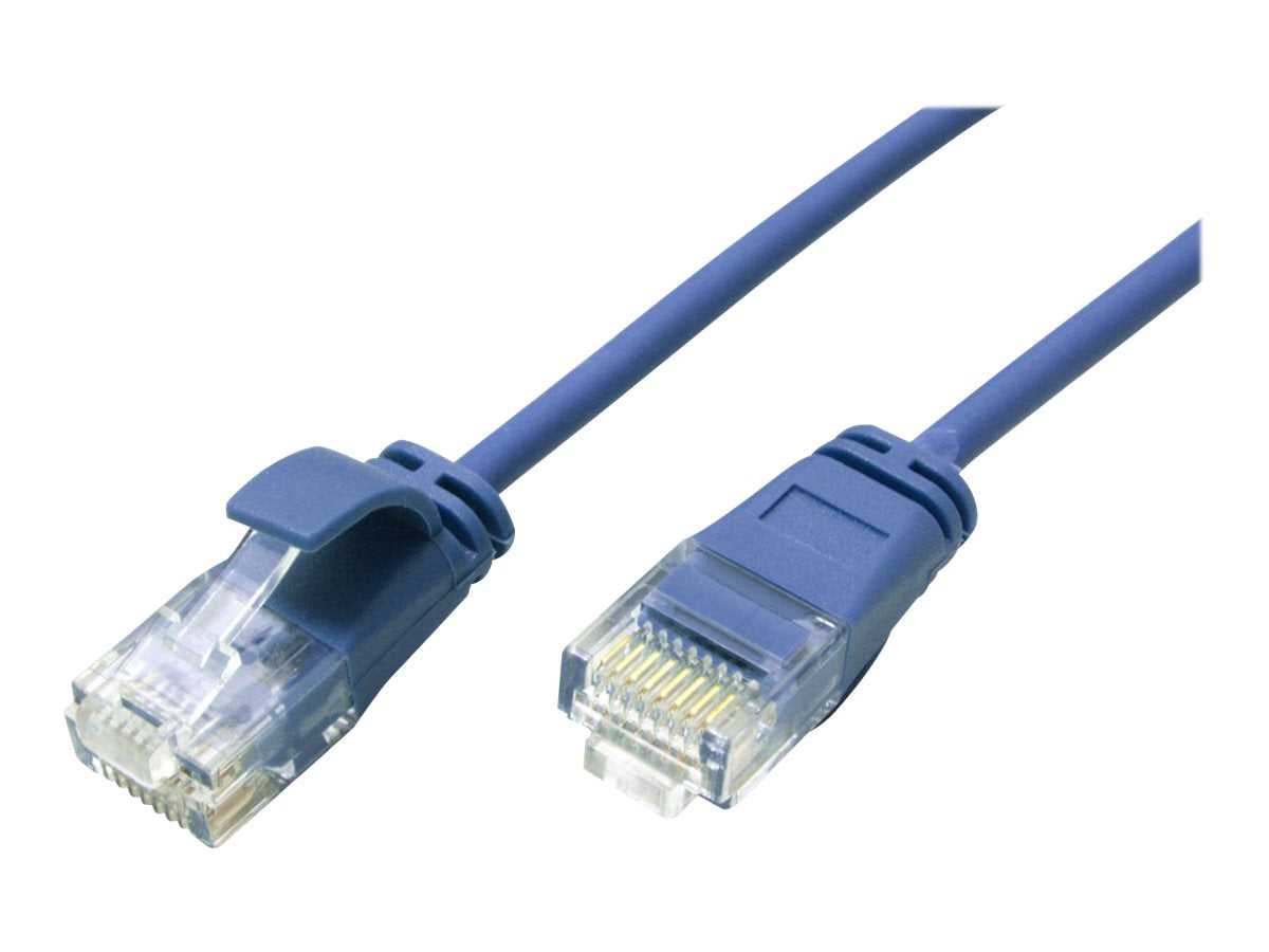 ROLINE UTP DataCenter Patchkabel Kat.6A Class EA LSOH slim blau 0,5m Vorderansicht