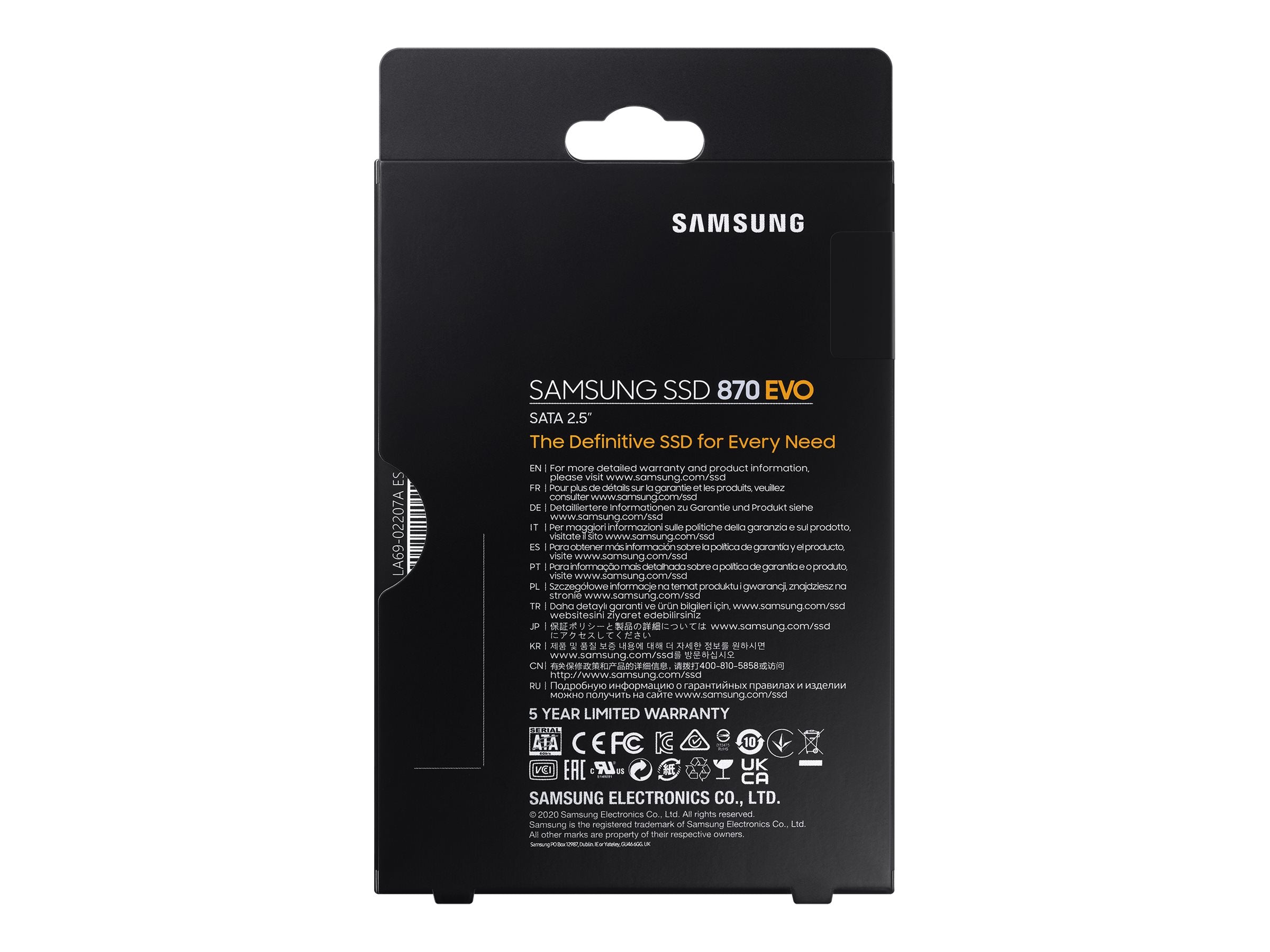 SAMSUNG 870 EVO SSD 500GB Vorderansicht