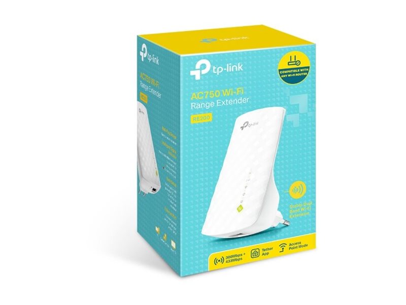 TP-LINK RE200 AC750 Mesh WLAN Repeater Vorderansicht