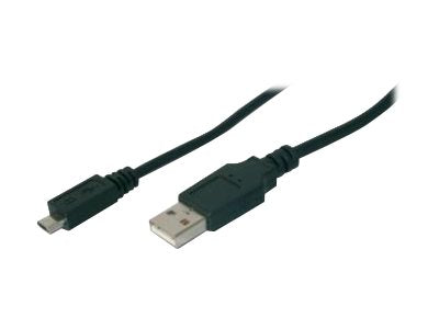 DIGITUS USB 2.0 Anschlusskabel Typ A - mikro B 3,0m Vorderansicht