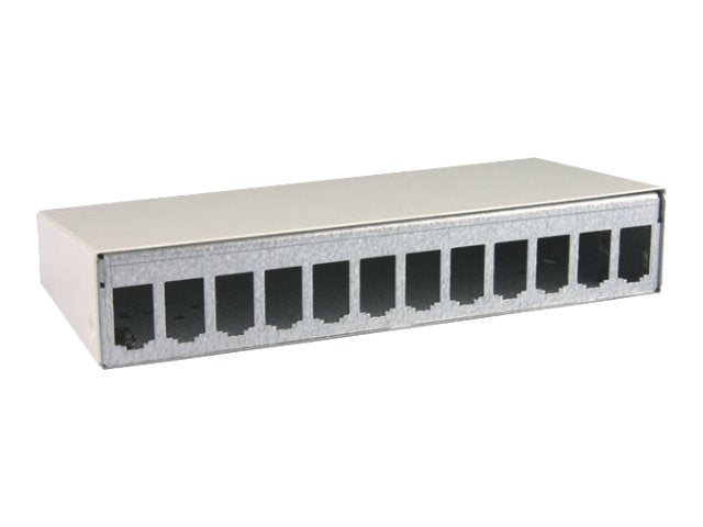 METZ CONNECT BTR Aufputzgehäuse für 12 E-DAT Module - Vorderansicht