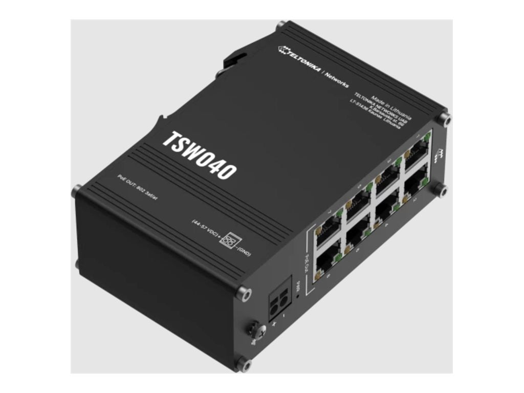 TELTONIKA NETWORKS TSW040 8-Port RJ45 PoE+ Switch - Vorderansicht