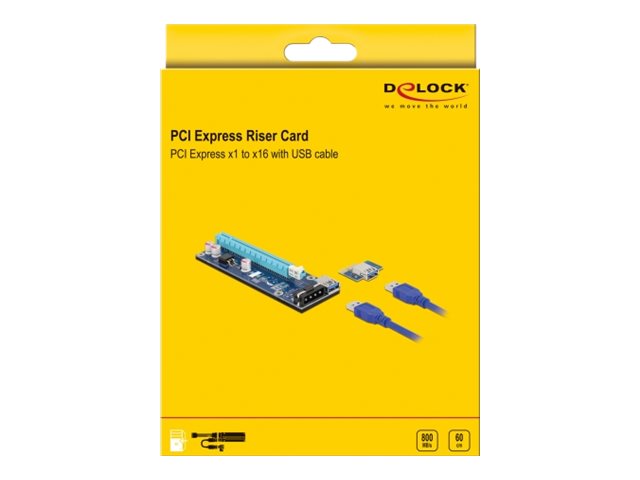 DELOCK Riser Karte PCI Express x1 zu x16 Verpackung