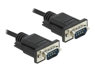 DELOCK Seriell Kabel RS-232 Sub-D9 Stecker zu Stecker 2m - Vorderansicht