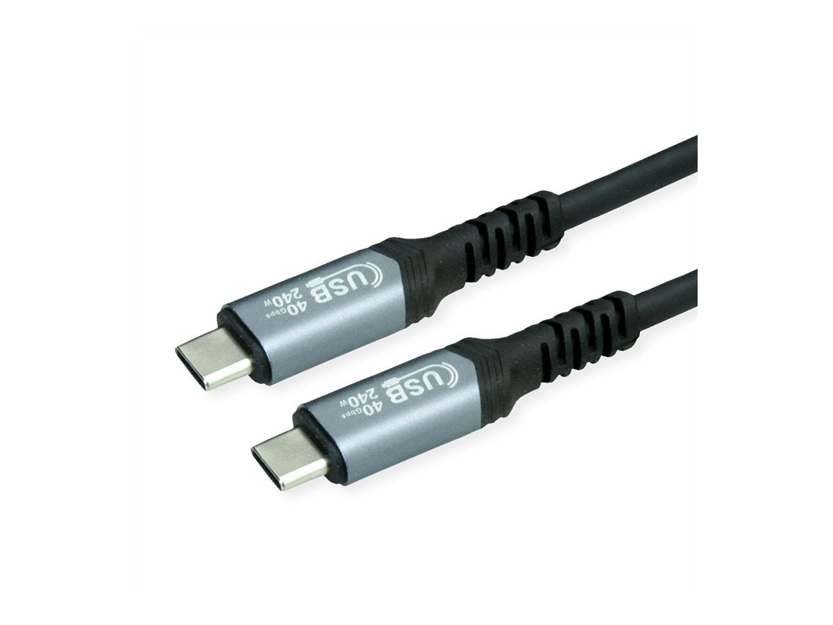 VALUE USB4 Gen3x2 Kabel C-C ST/ST 40Gbit/s 240W schwarz 1m - Detailansicht